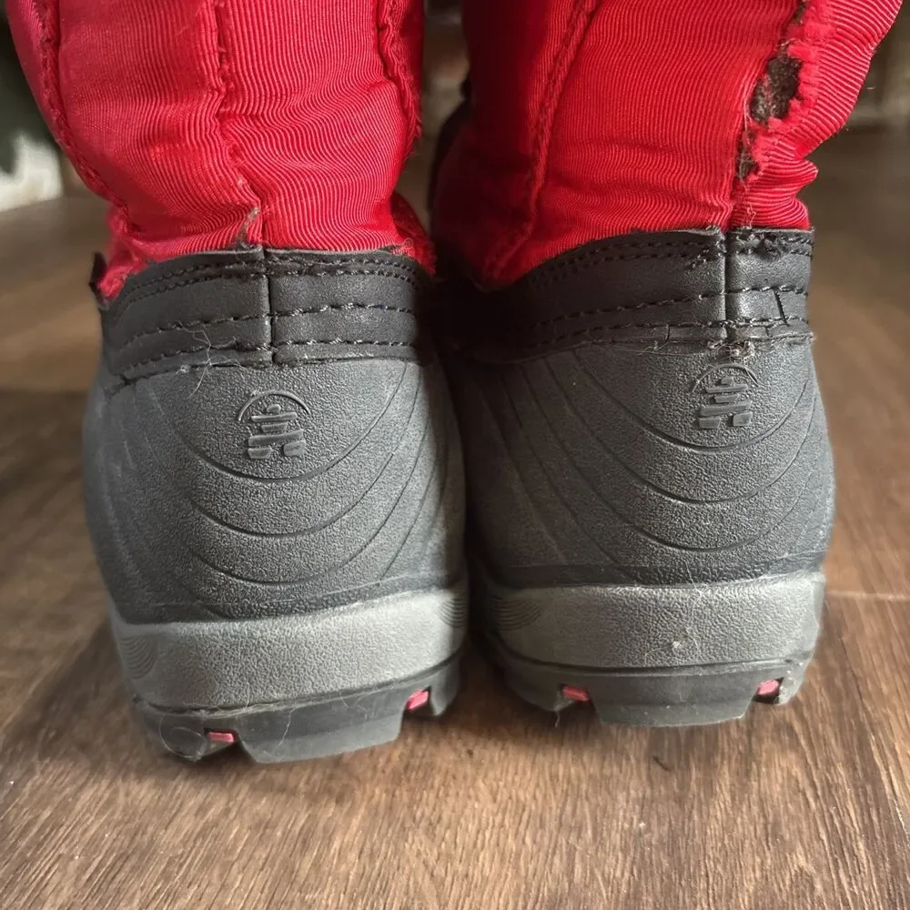 Women’s Kamik Fortress Waterproof Snow Boots Red/Black Mid-Calf Size 10